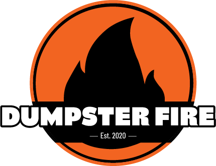 dumpster fire rolloffs logo
